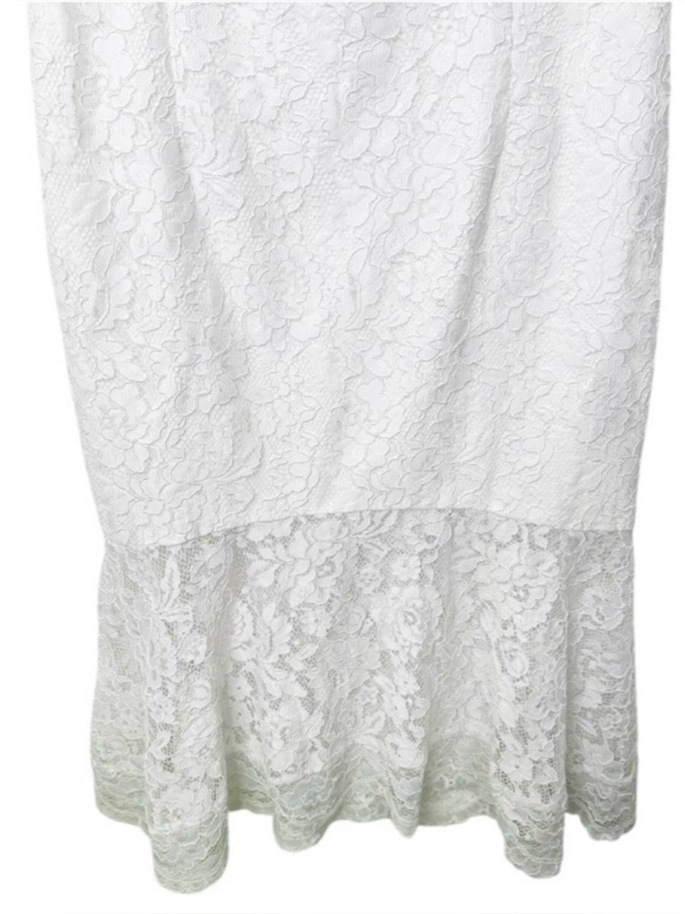 NWT NANETTE LEPORE Optic White Lace Sleeveless V-Neck Midi Dress Sz. 14 - Picture 4 of 6